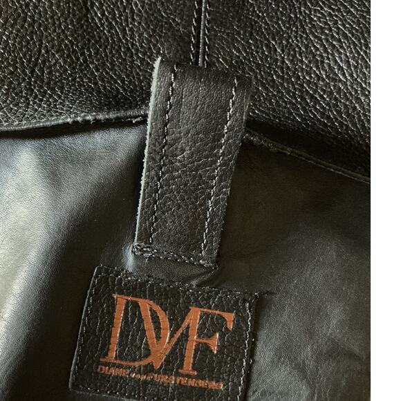 DVF Diane von Furstenberg Safari Moto Mid-Calf Black Boots Size 7.5 - Picture 5 of 8